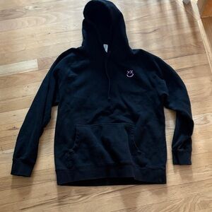 Black Hoodie with Smiley Logo